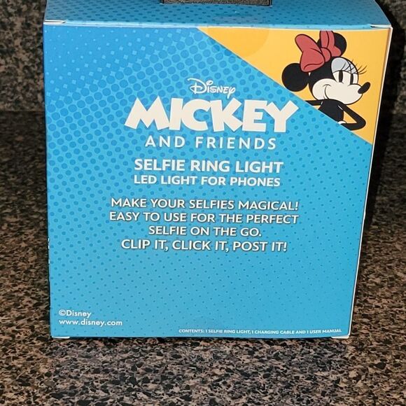 Disney iJoy Mickey Mouse Clip On Selfie Ring Light for Phone New in Box - Picture 3 of 7